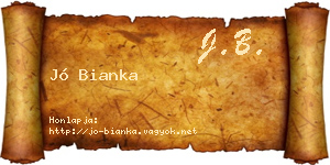 Jó Bianka névjegykártya